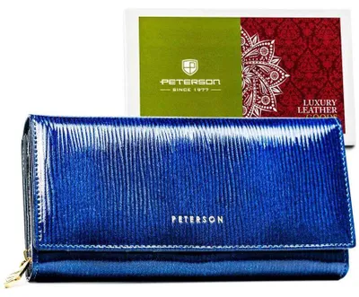 Obrázek produktu pro Peterson dámská kožená peněženka RFID modrá 19x10 cm