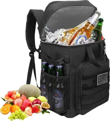 Produktbild von Große Kühlrucksack 43L: Isolierter Kühlrucksack für Picknick, Camping, Strand, Grillpartys, Outdoor-Aktivitäten, aus lebensmittelechtem TPU, 12 Stunden Kühlleistung