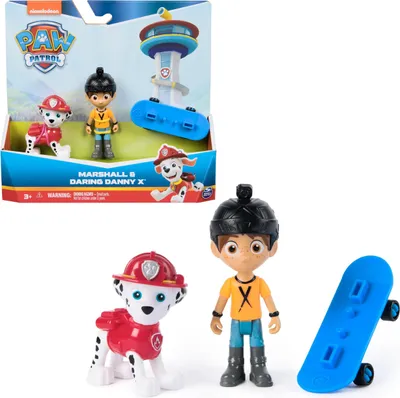 Produktbild von PAW Patrol Hero Pups – Actionfigurenset mit Marshall Hundefigur, Danny X Figur und Skateboard, 3 Jahr(e), Paw Patrol, Mehrfarbig