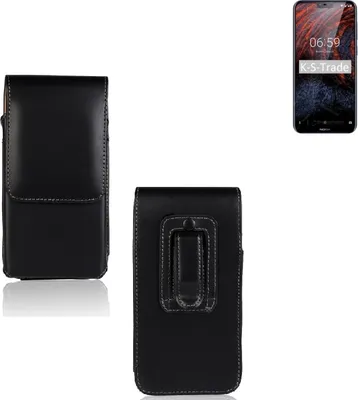 Produktbild von K-S-Trade Gürteltasche kompatibel mit Nokia 6.1 Plus  Schutz-Hülle Handy-Hülle mit Magnetverschluss  Holster in schwarz