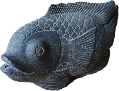 Produktbild von Schöner Wasserspeier Fisch aus Steinguss perfekt für den Garten die Terrasse oder den Teich ist Frostfest Witterungsbeständig und Neu 15cm H, KA-BR-FIF-45
