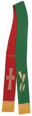 Immagine prodotto di Solidchoice - Stola reversibile per ministri, disponibile nei colori rosso e verde