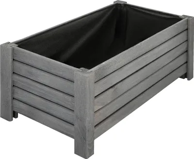 Obrázok produktu pre KOTARBAU® Kvetináč 60x33x25 cm Kvetináč s geotextíliou Veľký vonkajší balkónový kvetináč Kvetináče na balkón z borovicového dreva, antracitová farba