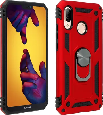 Immagine prodotto di Avizar, custodia protettiva con anello di supporto per Huawei P20 Lite, colore rosso