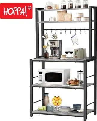 Produktbild von Hoppa! Küchenregal | 5-lagig, grau, 40 x 84 x 161 cm