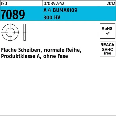 Produktbild von Unterlegscheibe ISO 7089 o.Fase 5 A 4 300 HV BUMAX109