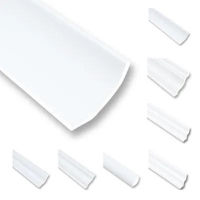 Obrázek produktu pro 100 metrů stropních lišt Stropní lišty z polystyrenu XPS Stropní lišty bílé Dekorační profily 70 x 60 mm Stropní lišty z polystyrenu Dekorační lišty Ekonomické balení NA10