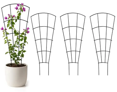 Image de Omgoods - Lot de 4 treillis d'intérieur de 60 cm - Supports pour plantes grimpantes