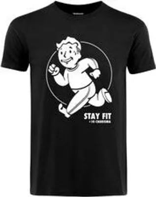 Produktbild von Fallout T-Shirt Herren Stay Fit schwarz Fan-Merch, Gaming 100% Baumwolle XL