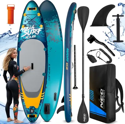 Produktbild von Neo-Sport 170005 SUP-Paddleboard mit Zubehör, Aquasurf, 140 kg, 320 cm