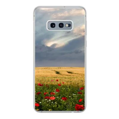 Produktbild von MuchoWow® Handyhülle Schutzhülle Hülle für Samsung Galaxy S10e Blumen - Weizen - Wolken Silikon Softcase Handy Hülle - Handy