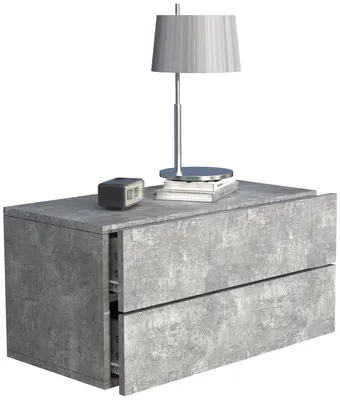Immagine prodotto di Mobile notturno | Cassetto da parete | Pannello da parete | Comodino | Dimensioni ca. H. 30 x W. 60 x D. 32 cm - Usal L 60 cm