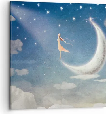 Produktbild von Bild auf Leinwand - Leinwandbild - himmel stern - 70x70cm - Wand Bild - Wanddeko - Wandbilder - Leinwanddruck - Bilder - Kunstdruck - Wanddekoration - Leinwand bilder - Wandkunst - AC70x70-3778