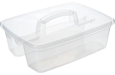 Reinigungskorb 2 Fächer 39,5x29x16 cm transparent PP