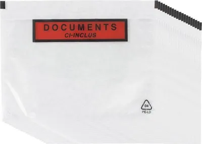 Produktbild von 20 Dokumententaschen A5 transparent, Selbstklebung