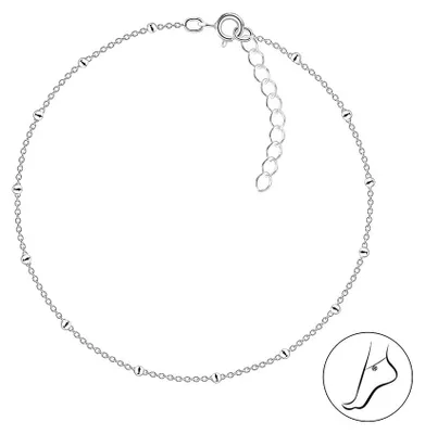 Produktbild von Fußkettchen Silber 925: Fußkette Damen
