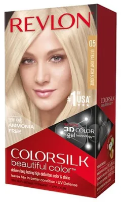 Zdjęcie produktu dla Revlon ColorSilk Beautiful Color, Blond, Ultra Light Ash Blonde, Amoniak