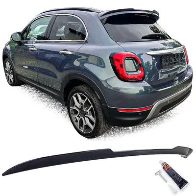 Für Fiat 500X ab 2014- Dachspoiler Heckspoiler OBEN Schwarz Glanz in der Farbe Schwarz von Carparts-Online GmbH
