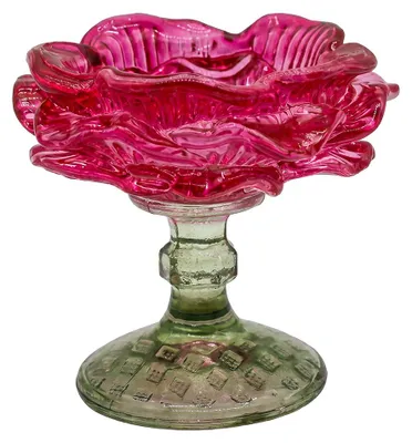 Imagen del producto de Soporte para velas pequeñas de cristal rosa, marca Clayre & Eef