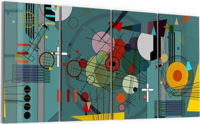 Produktbild von DEQORI Glasbild Echtglas 4x30x60 cm 'Inszenierung von Formen' Wandbilder XXL groß