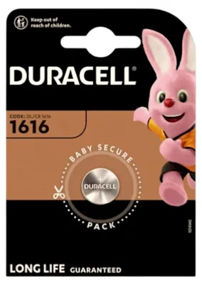 Productafbeelding van Duracell 1616, Wegwerpbatterij, CR1616, Lithium, 3V, 1 stuk, 55 mAh