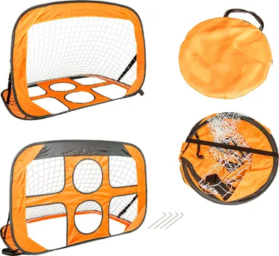 Image de But de football pliable Master 118 x 80 x 80 cm avec trous d'entraînement