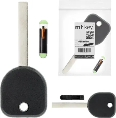Produktbild von MT-KEY Auto Zünd Schlüssel Rohling HU100 + ID13 Transponder Wegfahrsperre kompatibel mit Buick Lacrosse 05-09