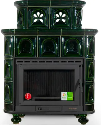 Produktbild von Sporák Kahelofen Fontanna Green Blmschv2 11kW klasický dizajn.