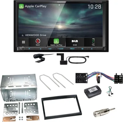 Produktbild von Kenwood DNX-7190DABS Android Auto DAB+ Einbauset für Peugeot 307 Citroen C2 C3