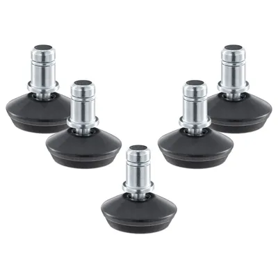 Produktbild von kwmobile Bürostuhl Gleiter 5er Set - Bodengleiter für Schreibtischstuhl 10mm x 22mm - Drehstuhl Füße Parkett Fliesen - Stuhl Fußgleiter - schwarz