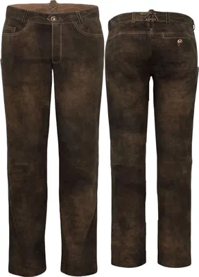 Produktbild von Spieth & Wensky Trachten Herren Lederhose Olbrich 238-H Lange Hose Ziegenvelour , Größe:58/3XL