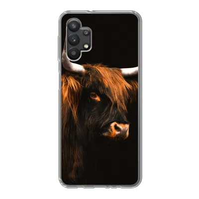 Produktbild von MuchoWow® Handyhülle Schutzhülle Hülle für Samsung Galaxy A32 5G Schottischer Highlander - Vlies - Kuh Silikon Softcase Handy Hülle - Softcase