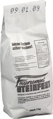 Produktbild von STEINFEST Feuerfester Zement 2 kg, hitzebeständig bis 1000°C, für Ofen & Schornstein