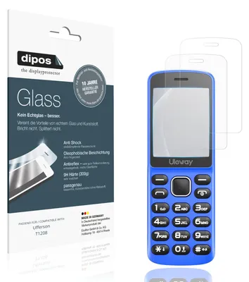 Obrázek produktu pro 2x ochranná fólie pro Ufferson T1208 matná – antiproximací, tvrzená fólie, plastové sklo (dipos Glass)