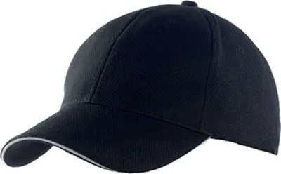 Produktbild von K-Up Herren Kappe Sportkappe Baseball Cap Basecap Sport Golf Mütze, Größe:U, Farbe:Black/Grey