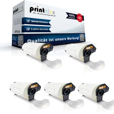 Produktbild von Print-Klex 5x Kompatible Etiketten-Rollen kompatibel mit Brother P-Touch DK-11240 QL1000Series QL1050 QL1050N QL1060N DK11240 102 mm x 51 mm 600 Etiketten 102 mm x 51 mm 600 Label Office Eco Serie