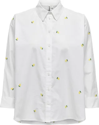Image de ONLY Chemisier Col chemise Box Fit Manchettes Patte de boutonnage Taille : M