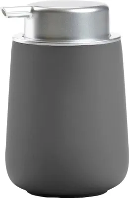 Image de Distributeur de savon en porcelaine 8 cm Gris - Savon pour les mains/Savon liquide - Accessoire salle de bain