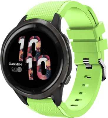 Produktbild von Strap-it Garmin Venu 2 Armband Silikon - 45mm - Hellgrün
