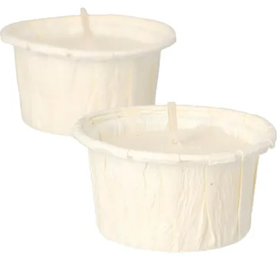 Zdjęcie produktu dla Podgrzewacze do herbaty STARPAK 97089, średnica: 42 mm, białe, opakowanie 12 szt