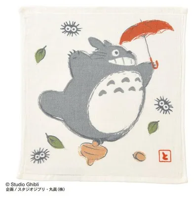 Produktbild von Mein Nachbar Totoro – Totoro-Regenschirm – Imabari-Minihandtuch 34 x 36 cm