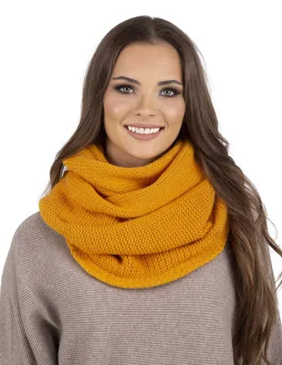 Produktbild von VIVISENCE Loop Schal Strick Zweimal Gefaltet Ideal Wärm Für Wintertage 7103, Hon