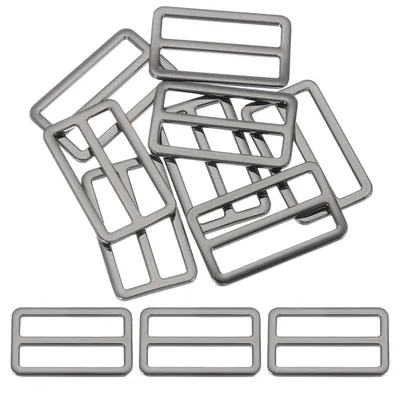 Produktbild von Steckverschluss - 8 Stück 38mm Klickverschluss aus Zinklegierung - Schnellverschluss für Rucksackgurte und Gurtband - Hochschwarz