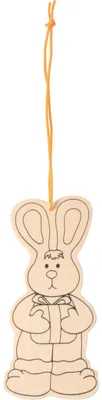 Produktbild von EDUPLAY 210233 Hasenanhänger, 5 x 11 cm, natur, 3-teilig (1 Set)
