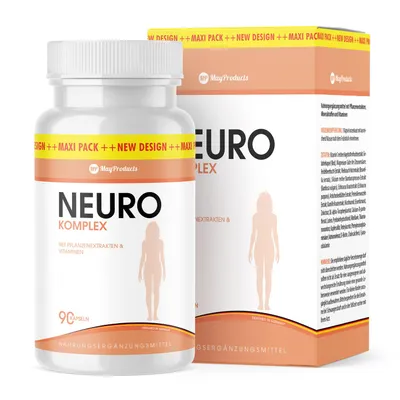 Produktbild von Neuro Komplex Kapseln | Reich an Vitaminen | Einfache Anwendung | 90 Kapseln