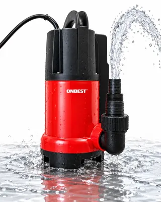 Produktbild von Tauchpumpe ONBEST DW750L | 750 W | 14.000 l/h | Schwimmerschalter | Schmutzwasserpumpe