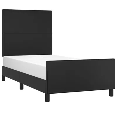 Produktbild von vidaXL Bettgestell mit Kopfteil Schwarz 80x200 cm Kunstleder