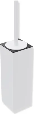 Produktbild von HEWI WC-Bürstengarnitur mit Deckel, Edelstahl, pulverbeschichtet, in HEWI Farbe DX (Weiß tiefmatt)