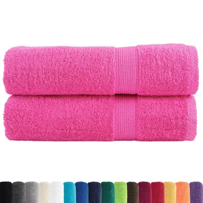 Zdjęcie produktu dla vidaXL Ręczniki Premium SOLUND 2 szt. Różowy 50x100 cm 600 g/m²