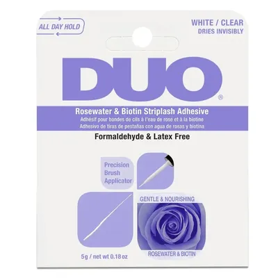 Produktbild von Ardell DUO Rosewater & Biotin Striplash Adhesive Kleber für künstliche Wimpern White/Clear 5 g